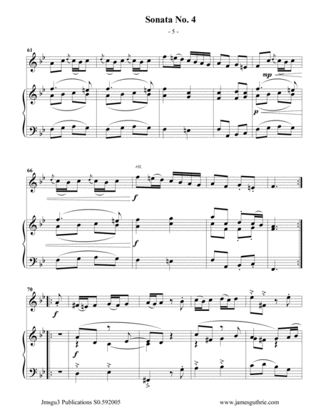 Vivaldi: Sonata No. 4 for Bass Flute & Piano image number null