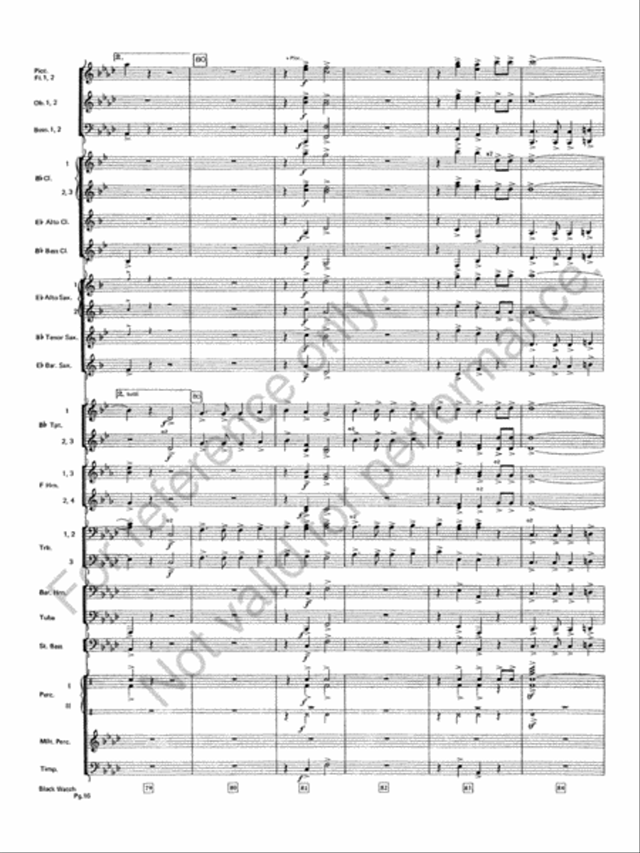 Black Watch Black Watch Concert Band scores gallery preview page 17