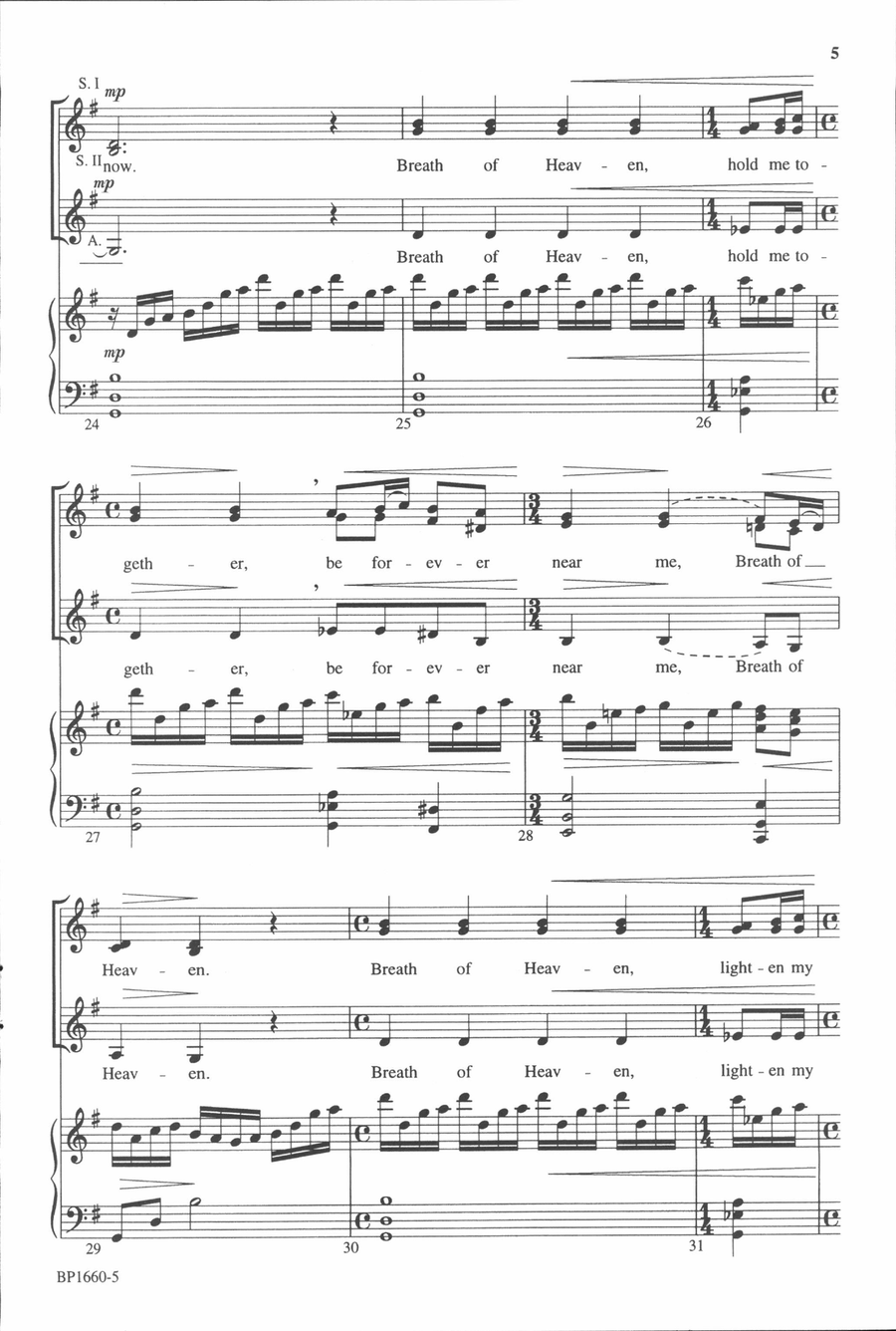 Breath of Heaven - SSA SSA scores gallery preview page 4