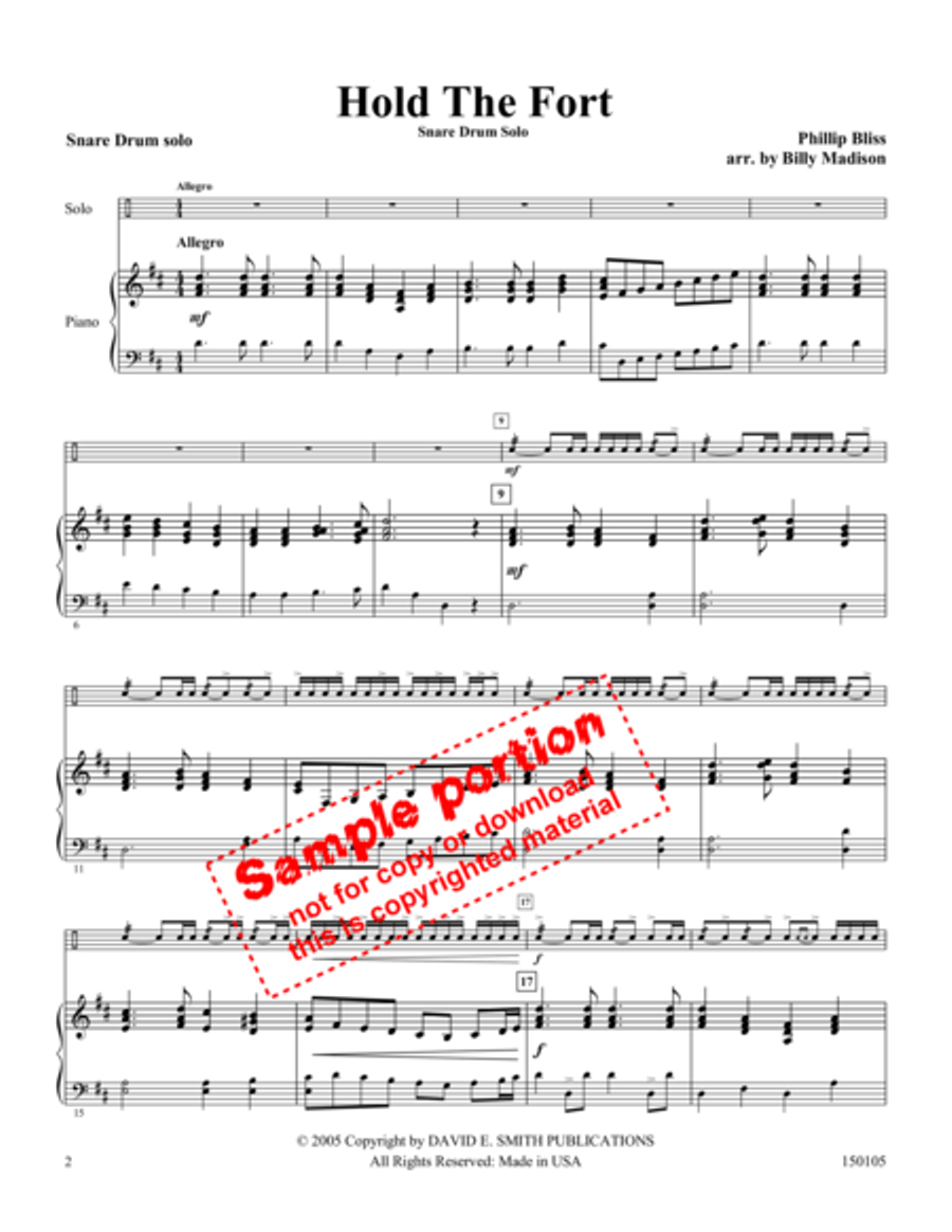 Hold The Fort Piano Accompaniment scores gallery preview page 2