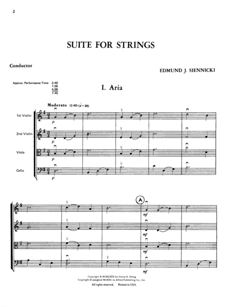 Highland/Etling String Quartet Series: Set 1: Score