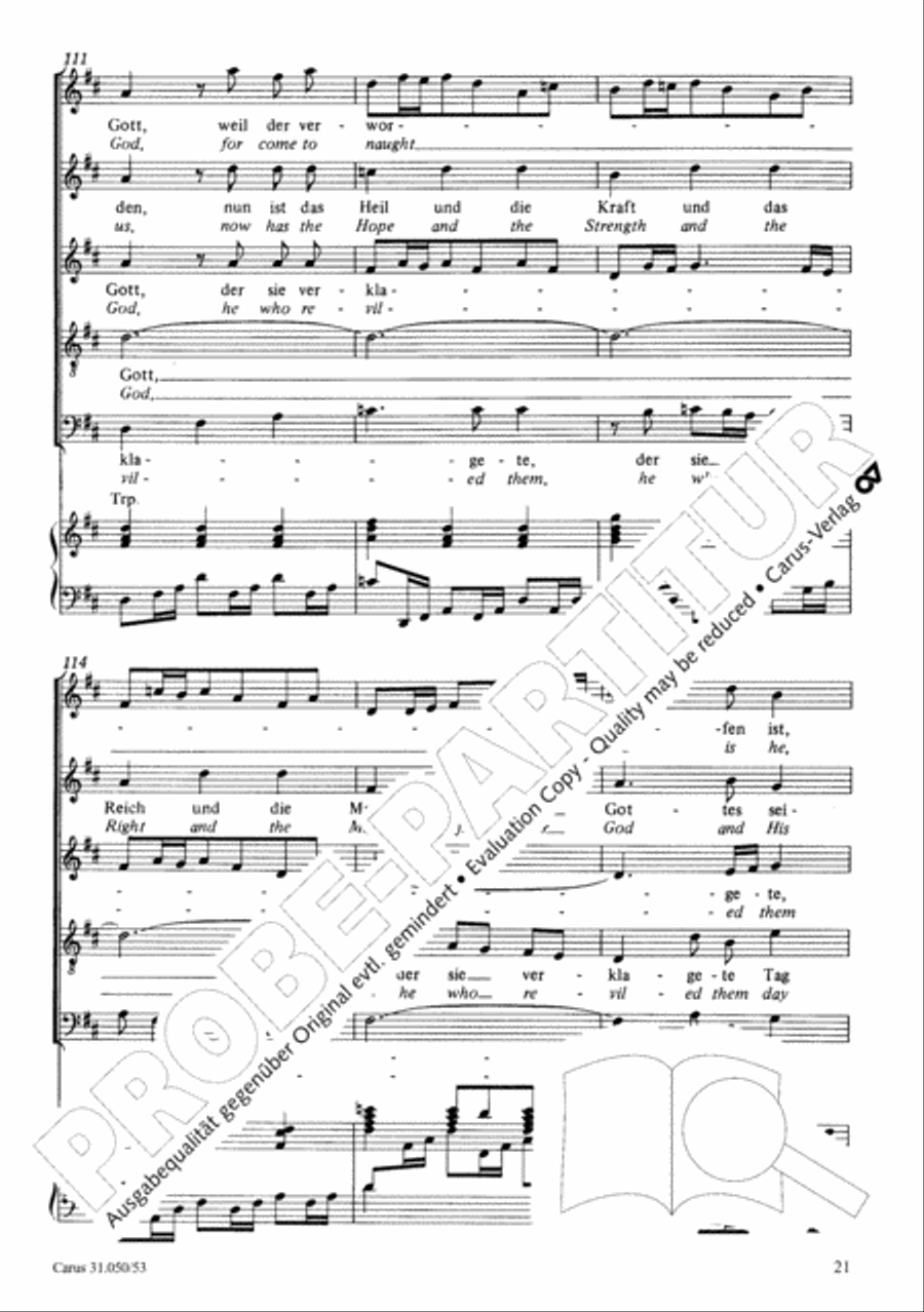 Now has the hope and the strength (Nun ist das Heil und die Kraft) 4-Part scores gallery preview page 22