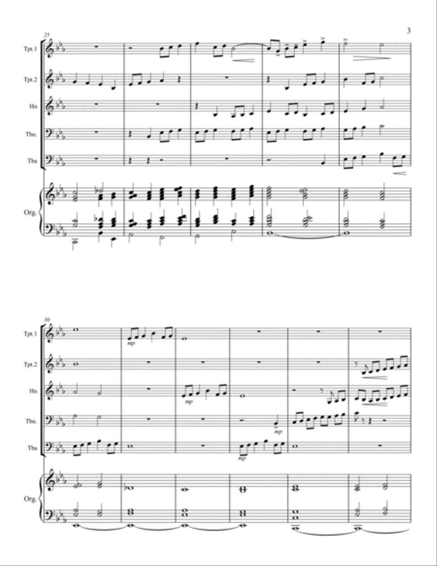 This Is My Father's World – Brass Quintet and Organ Small Ensemble scores gallery preview page 4