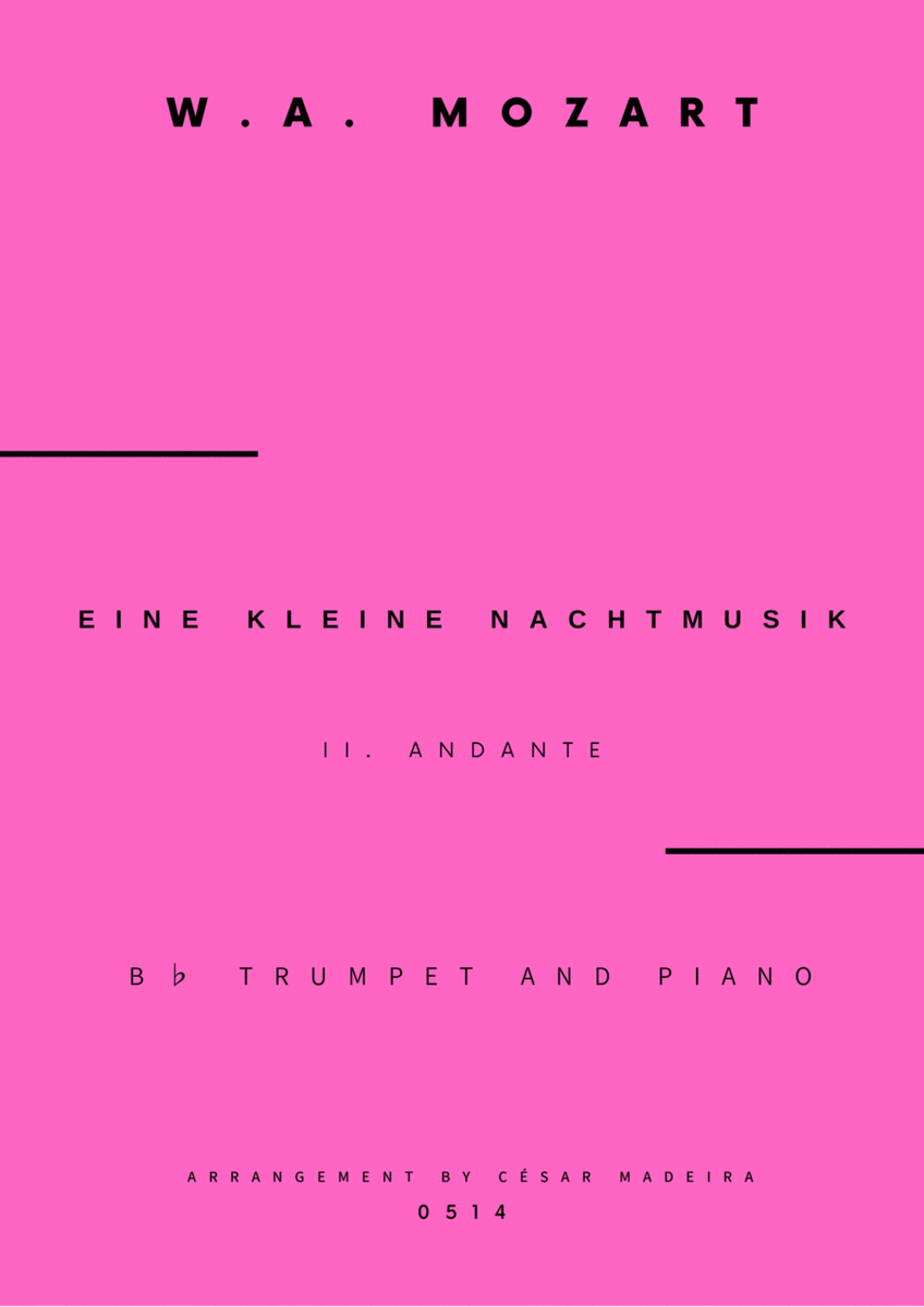 Eine Kleine Nachtmusik (2 mov.) - Bb Trumpet and Piano (Full Score and Parts) image number null