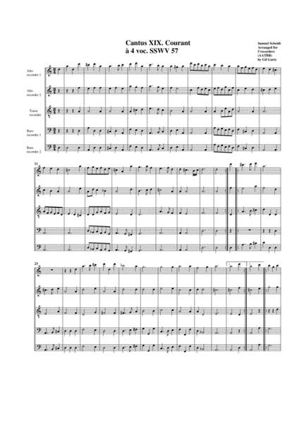 Courant SSWV 57 (arrangement for 5 recorders)