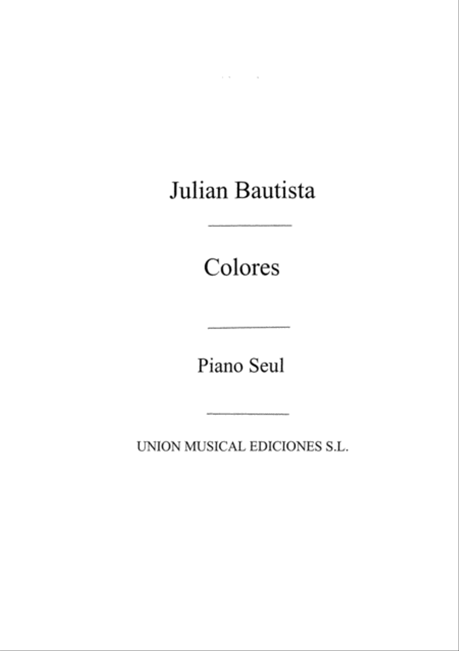 Colores, Seis Piezas For Piano Piano Solo scores gallery preview page 1