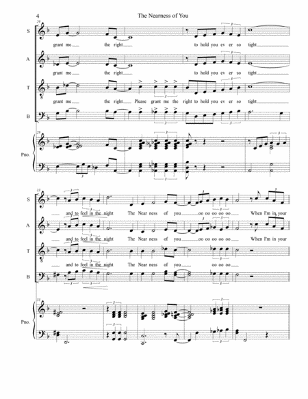 The Nearness Of You SATB (swing ballad) image number null