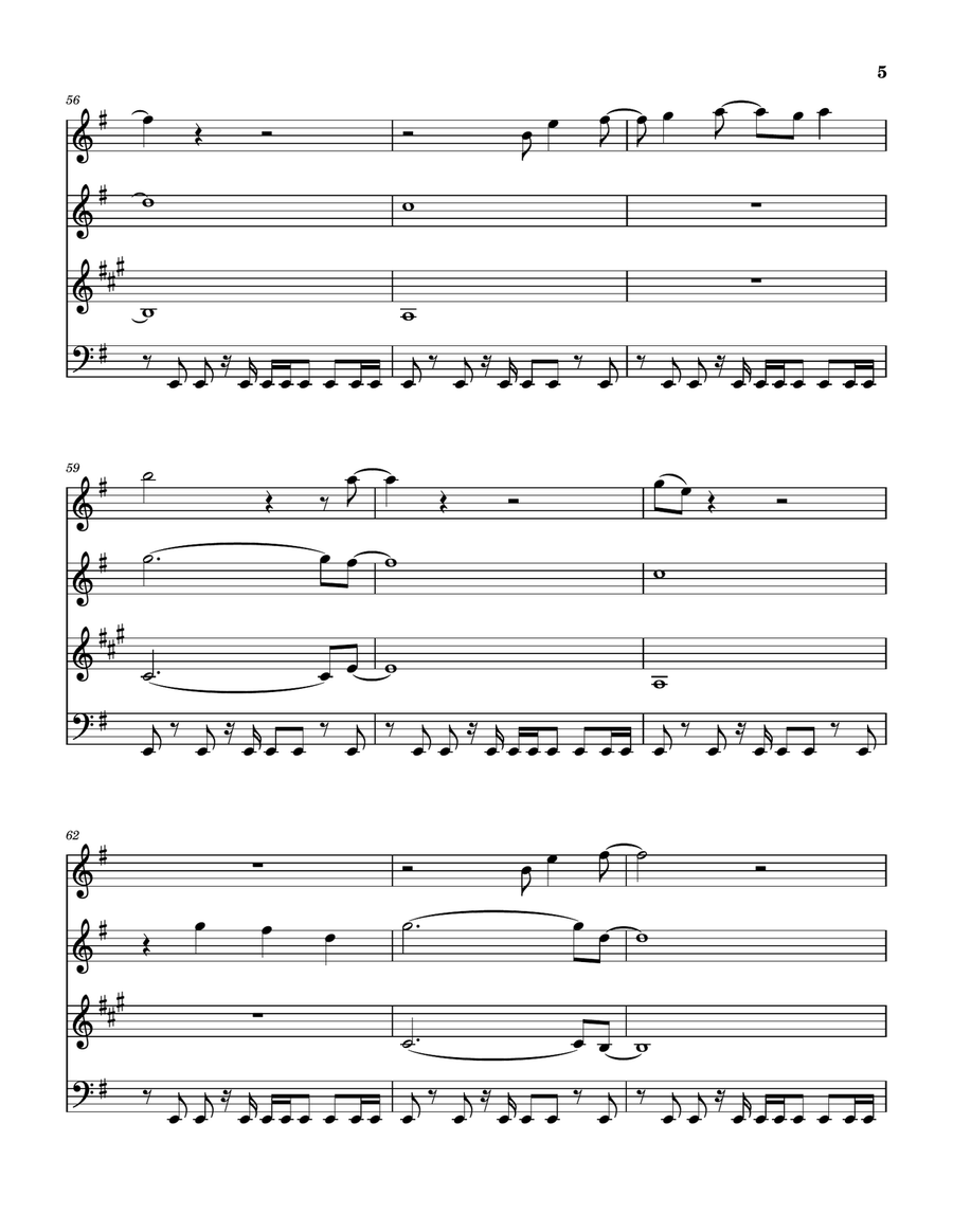 Medley: Faithfully with Separate Ways (Worlds Apart) Woodwind Quartet scores gallery preview page 6