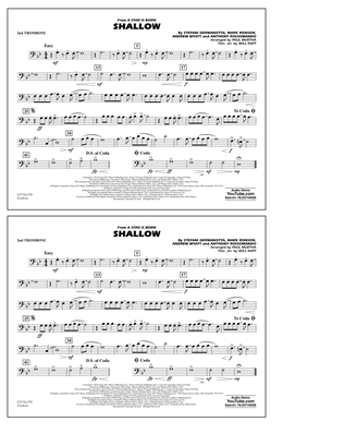 Shallow (from A Star Is Born) (arr. Paul Murtha) - 2nd Trombone