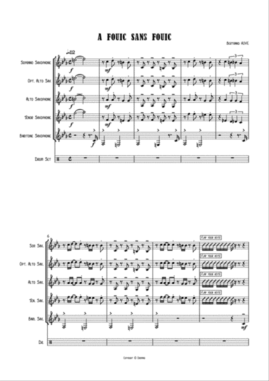 A Fouic Sans Fouic Woodwind Quartet scores gallery preview page 2