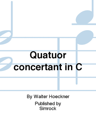 Quatuor concertant in C