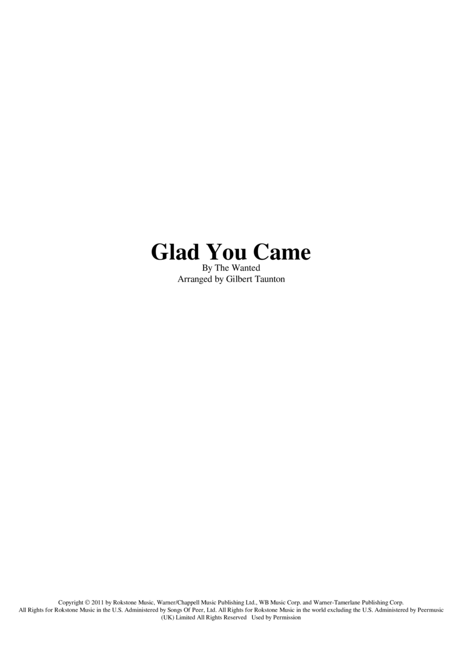Glad You Came Glad You Came Guitar Solo scores gallery preview page 1