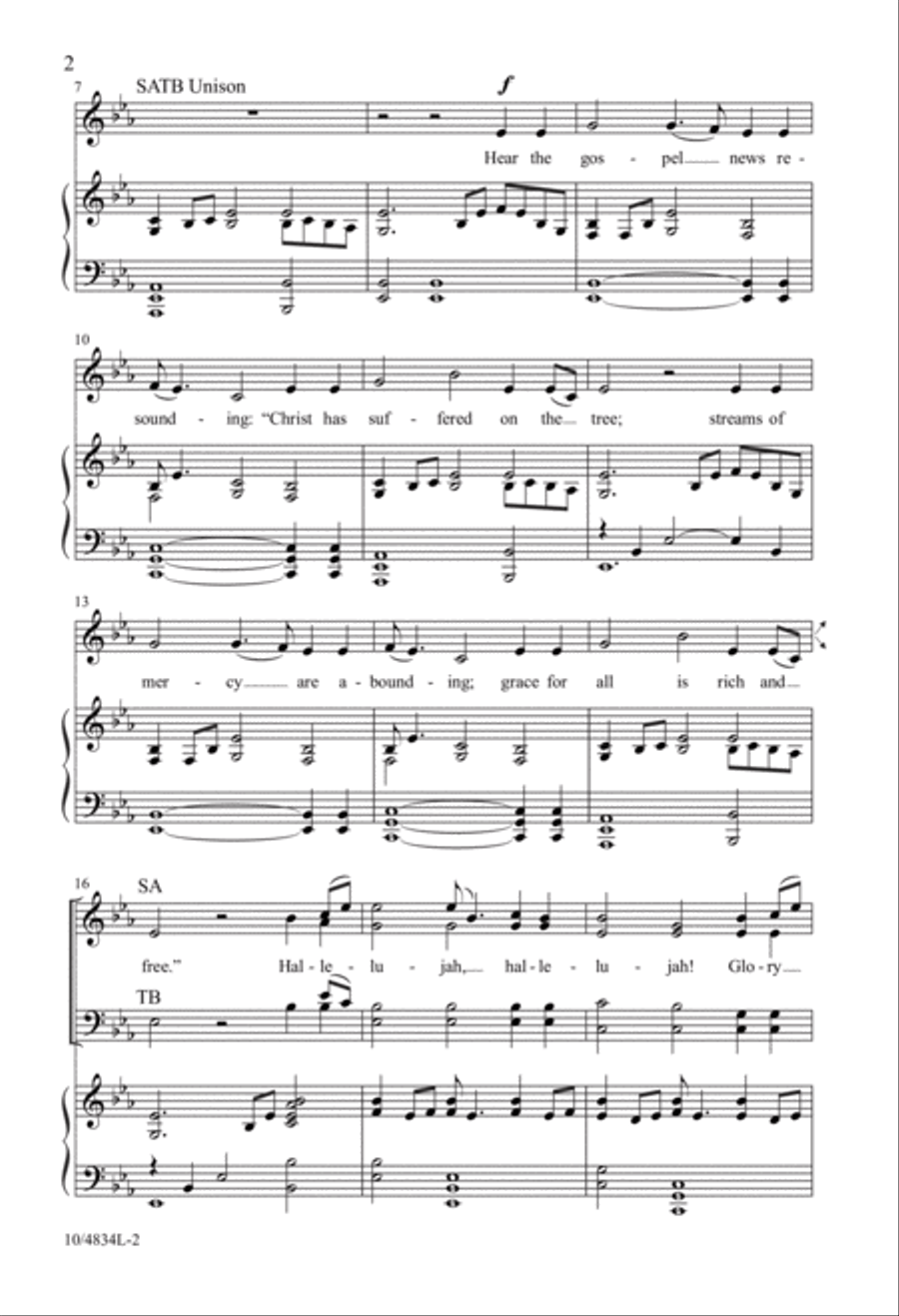 Glory to the Risen Lamb! Glory to the Risen Lamb! 4-Part scores gallery preview page 2
