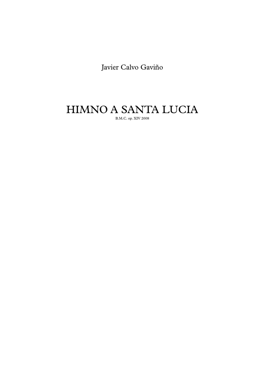 Himno a Santa Lucía (Band) Concert Band scores gallery preview page 1