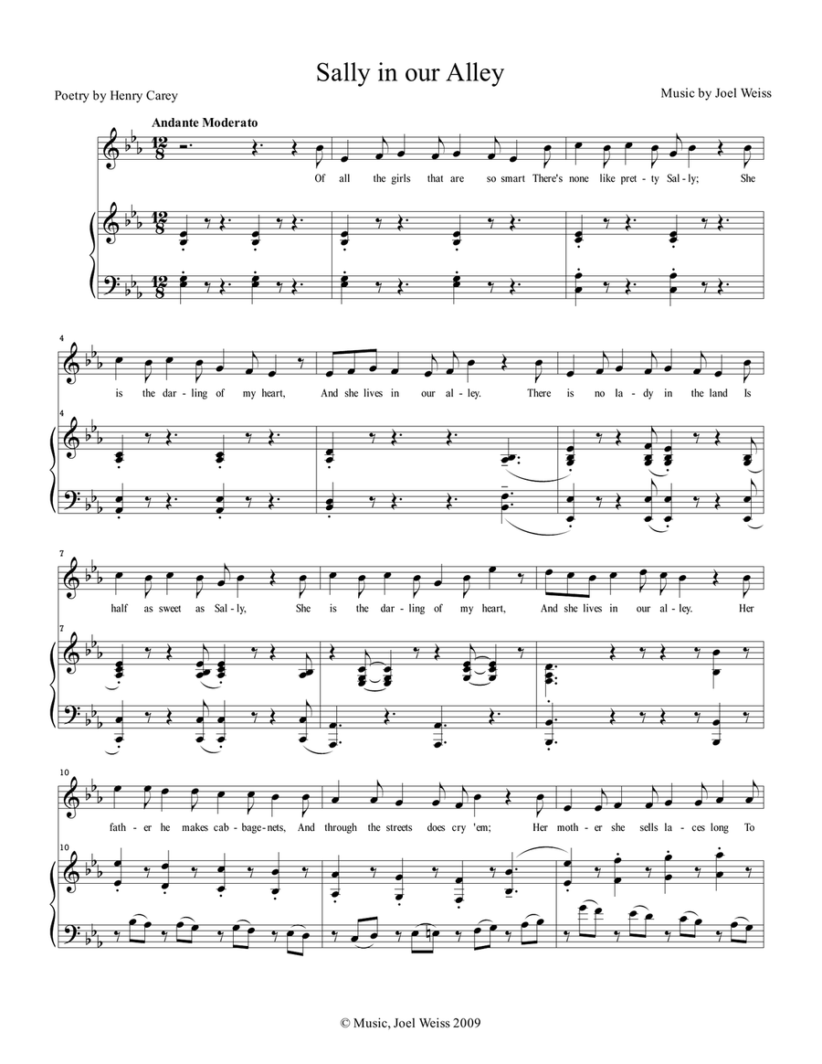 Sally in our Alley Voice scores gallery preview page 1