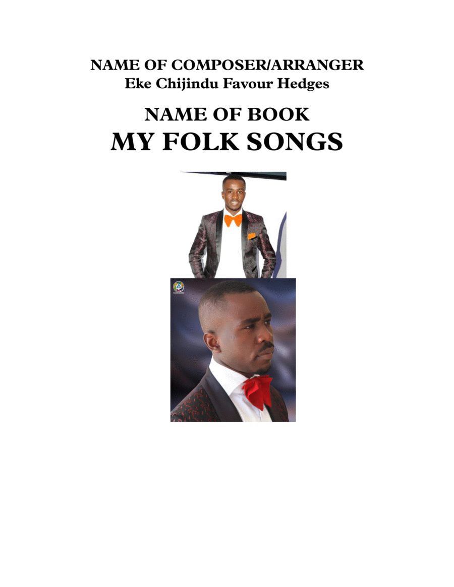 My Igbo Folk Songs My Igbo Folk Songs A Cappella scores gallery preview page 1