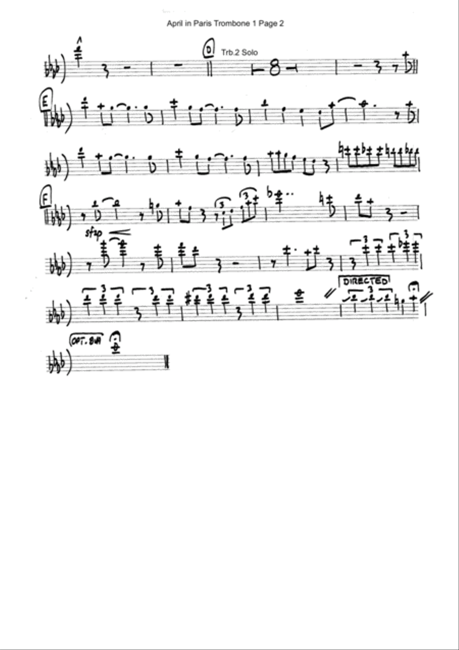 April In Paris April In Paris Brass Quintet scores gallery preview page 2