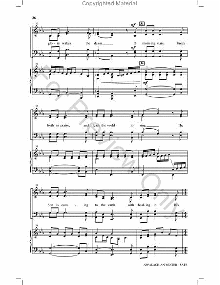 Appalachian Winter Choir scores gallery preview page 35