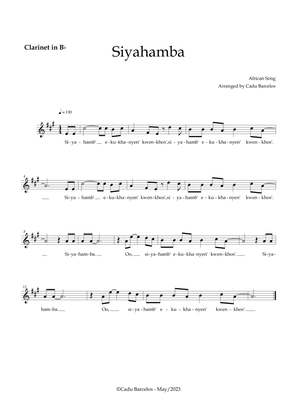 Siyahamba - Clarinet (African Song)