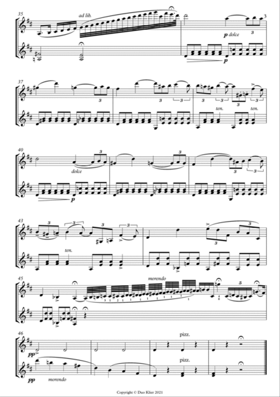 Paganini - Cantabile (Violin Duet) String Duet scores gallery preview page 4