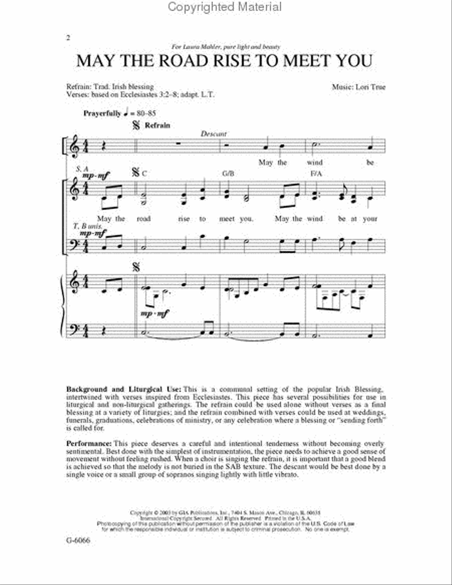May the Road Rise to Meet You 3-Part scores gallery preview page 2