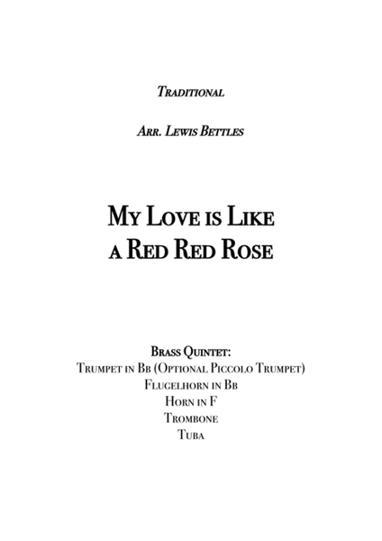 My Love is Like a Red Red Rose