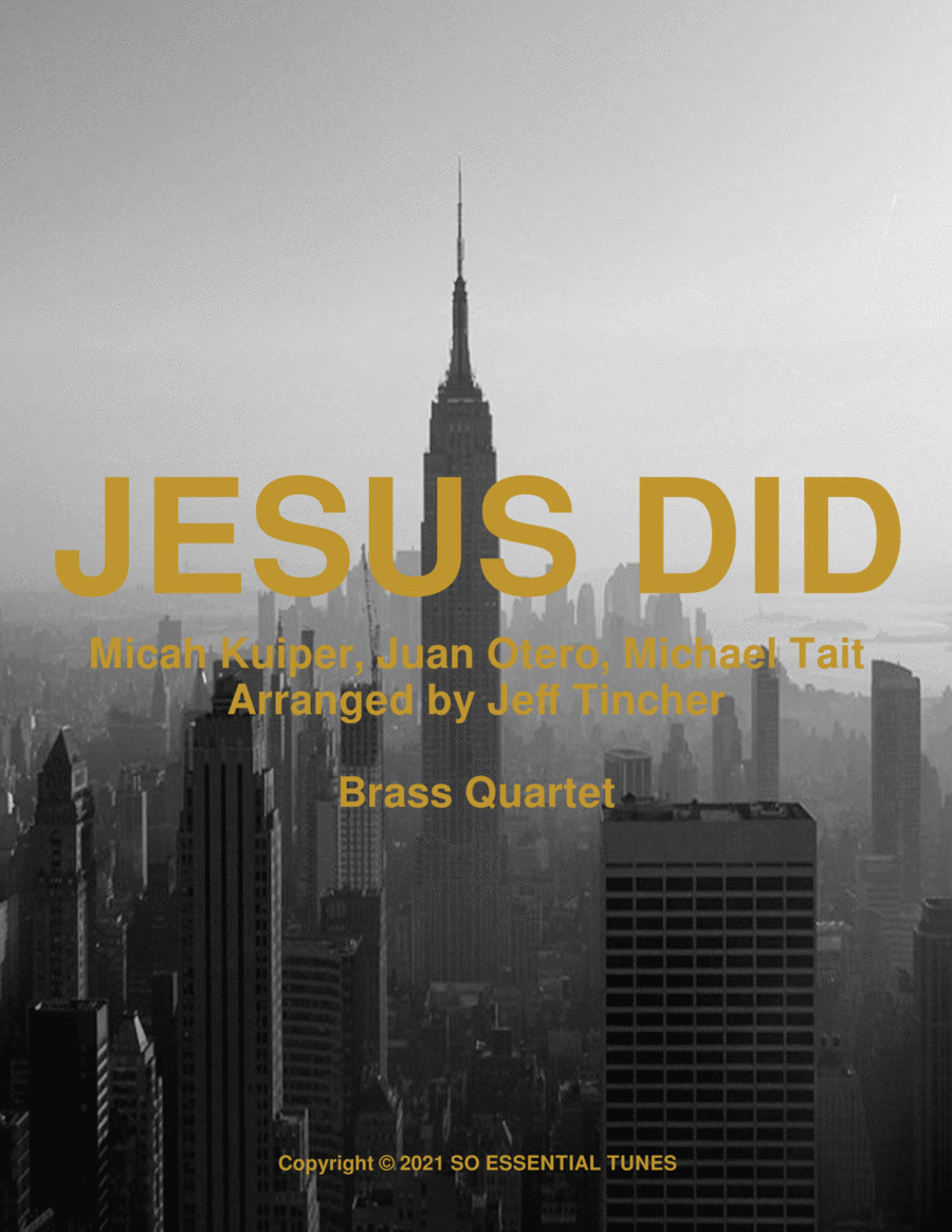 Jesus Did Jesus Did Brass Ensemble scores gallery preview page 1