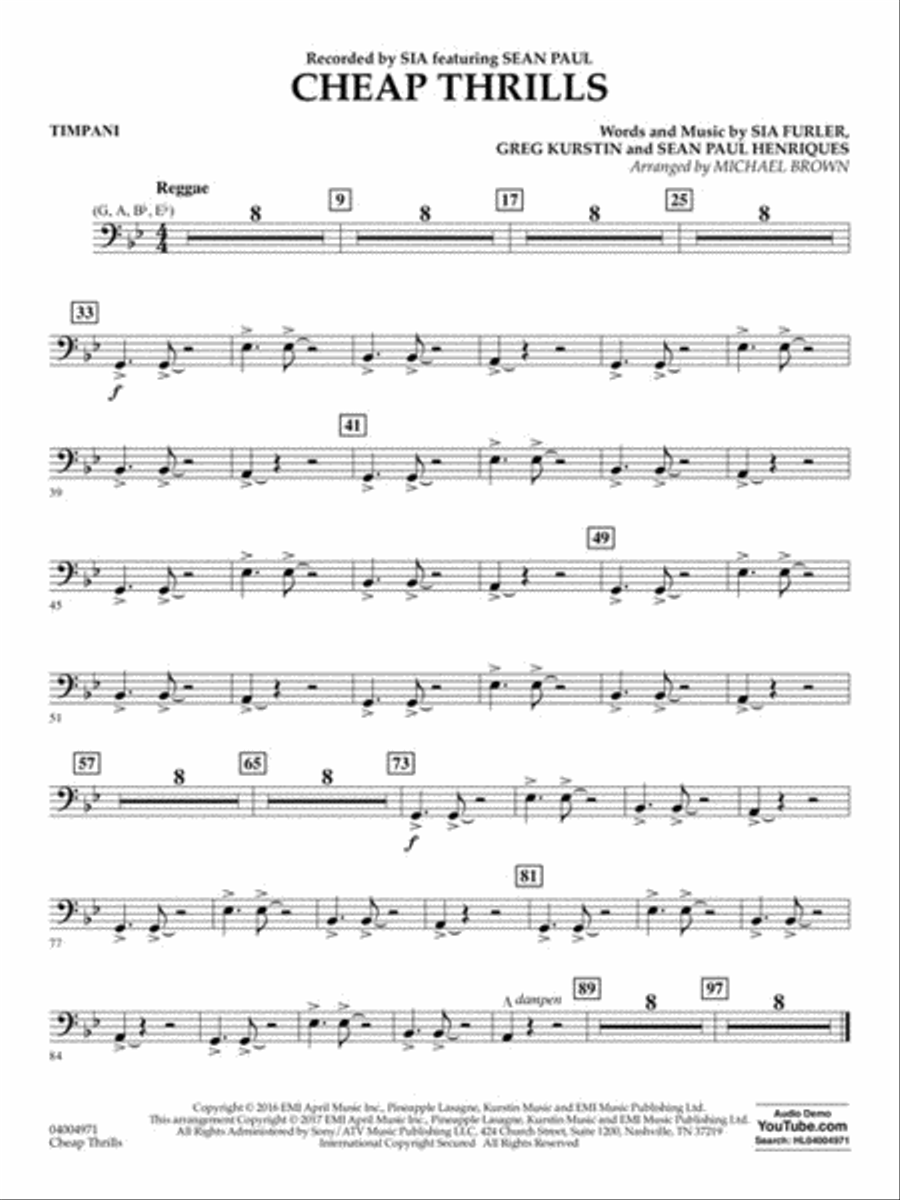 Cheap Thrills Cheap Thrills Concert Band scores gallery preview page 9