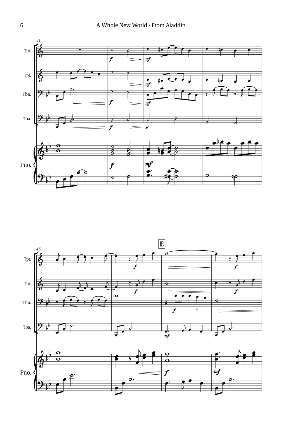 A Whole New World Small Ensemble scores gallery preview page 6