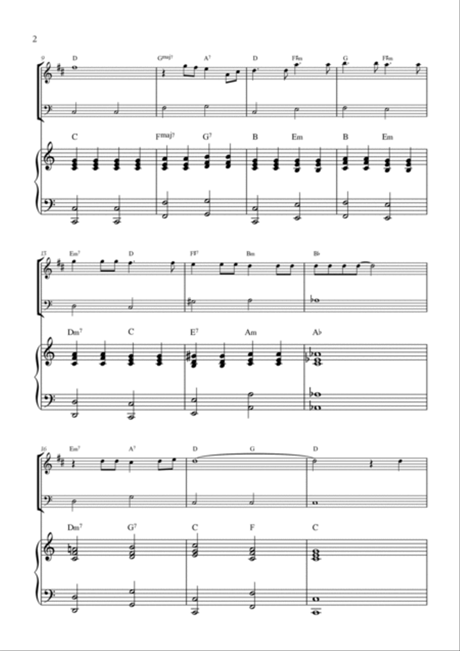 What A Wonderful World Trumpet Duet scores gallery preview page 2