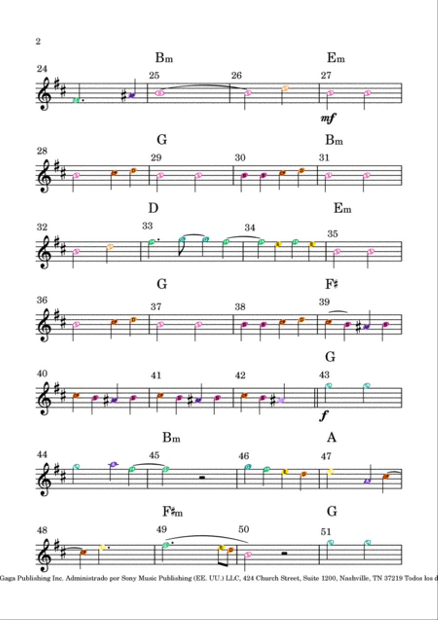 Bloody Mary Violin Solo scores gallery preview page 2