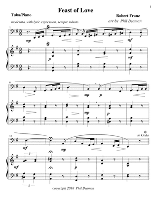Feast of Love - Tuba/Piano
