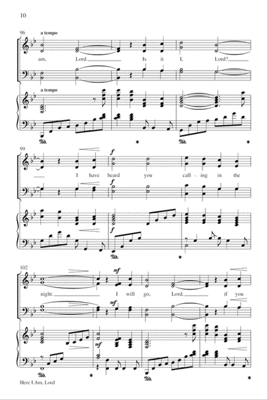 Here I Am, Lord Choir scores gallery preview page 11