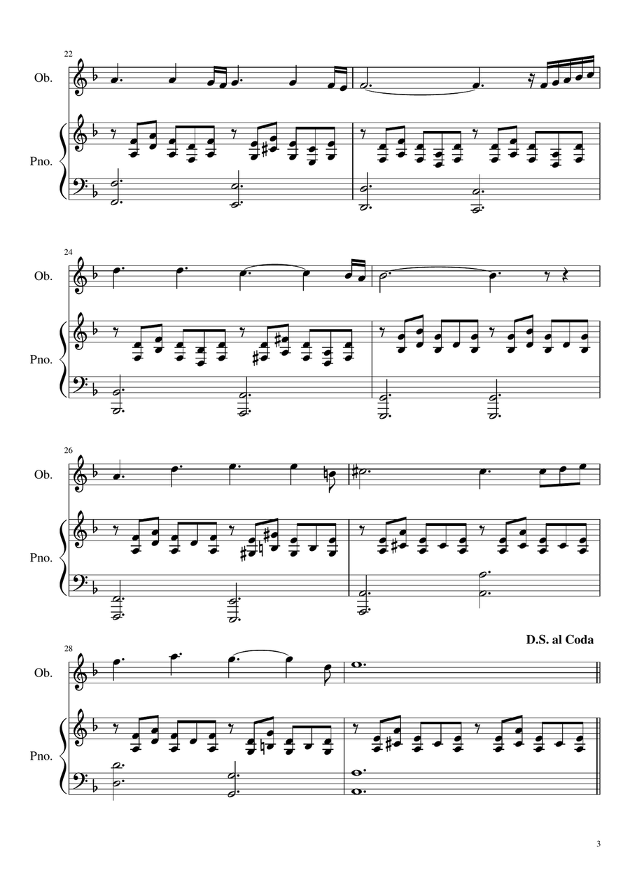 Chi Mai Piano scores gallery preview page 3