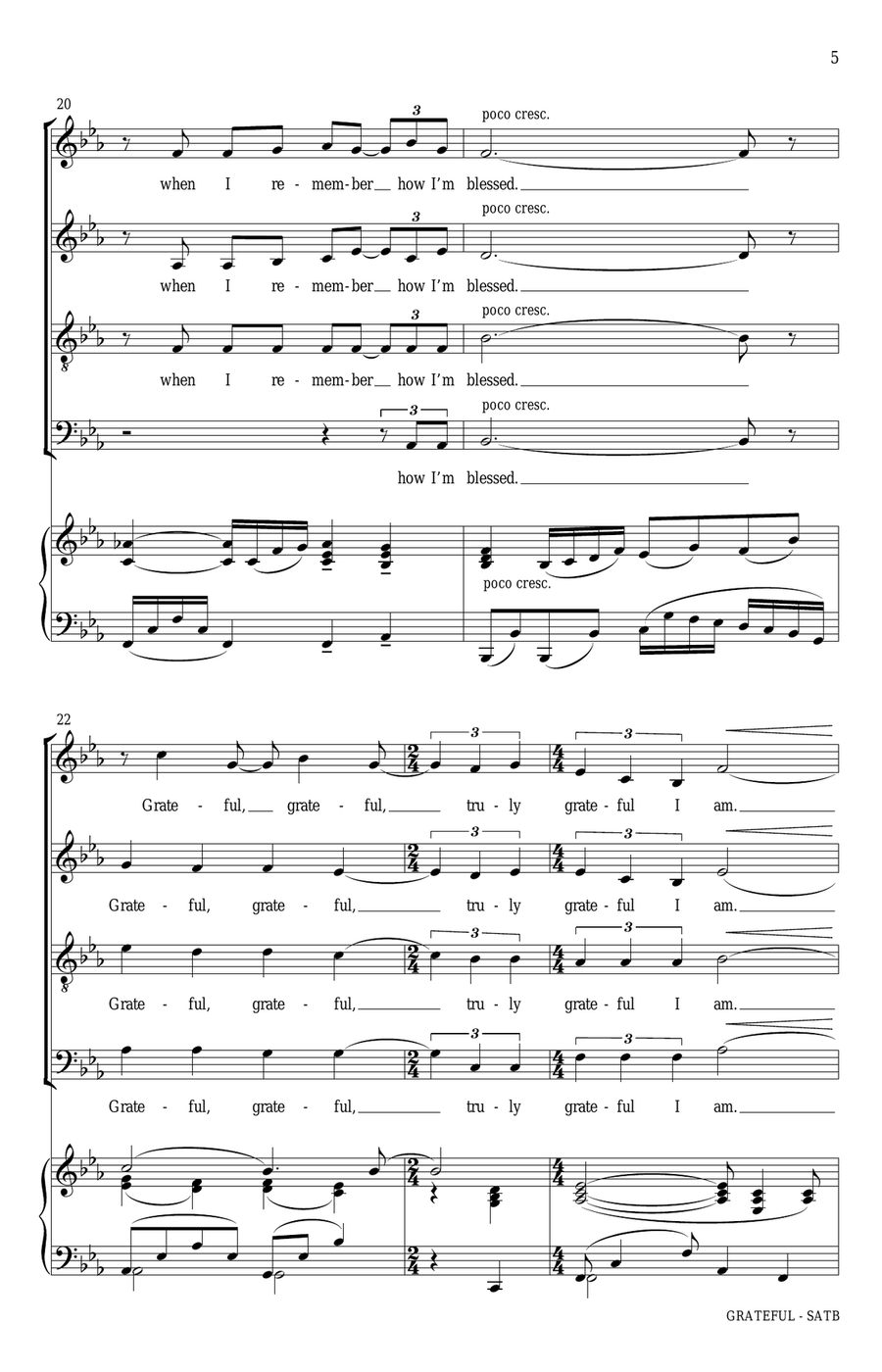 Grateful Grateful 4-Part scores gallery preview page 5