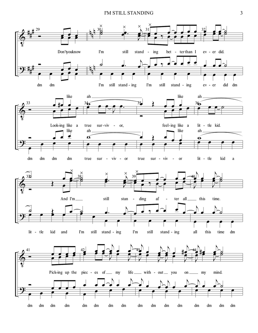 I'm Still Standing I'm Still Standing TTBB scores gallery preview page 3