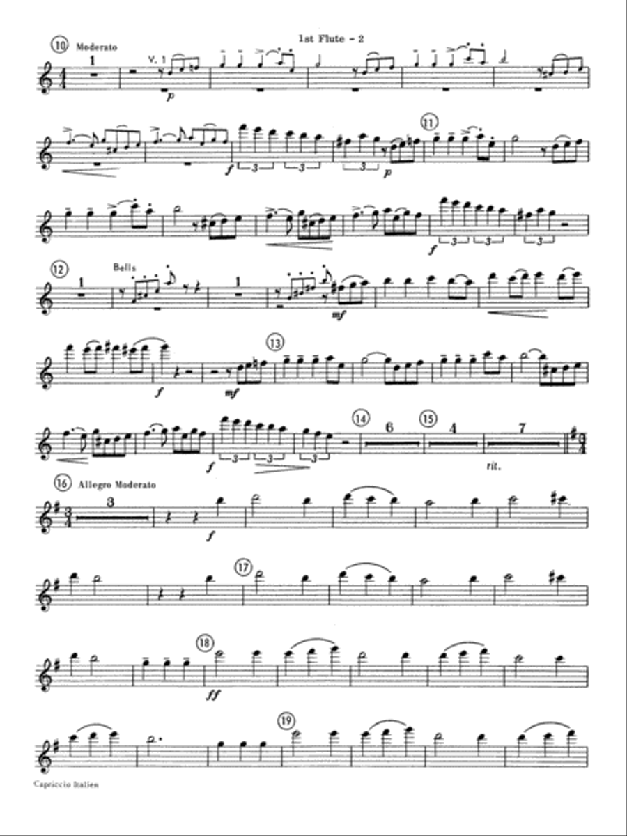 Capriccio Italienne: Flute Full Orchestra scores gallery preview page 2