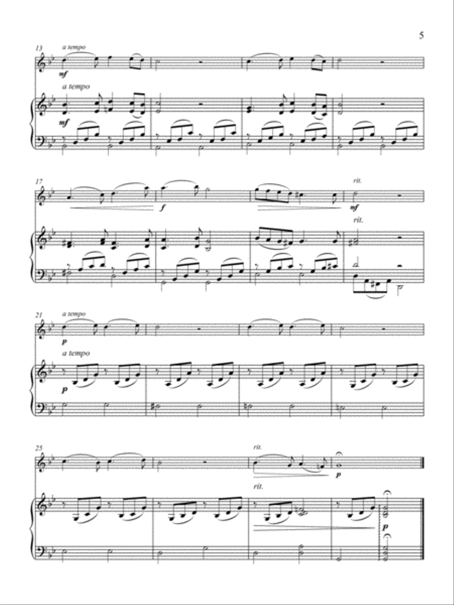 Short Pieces for Flute and Piano, Book 1: Easy Flute Solo scores gallery preview page 2