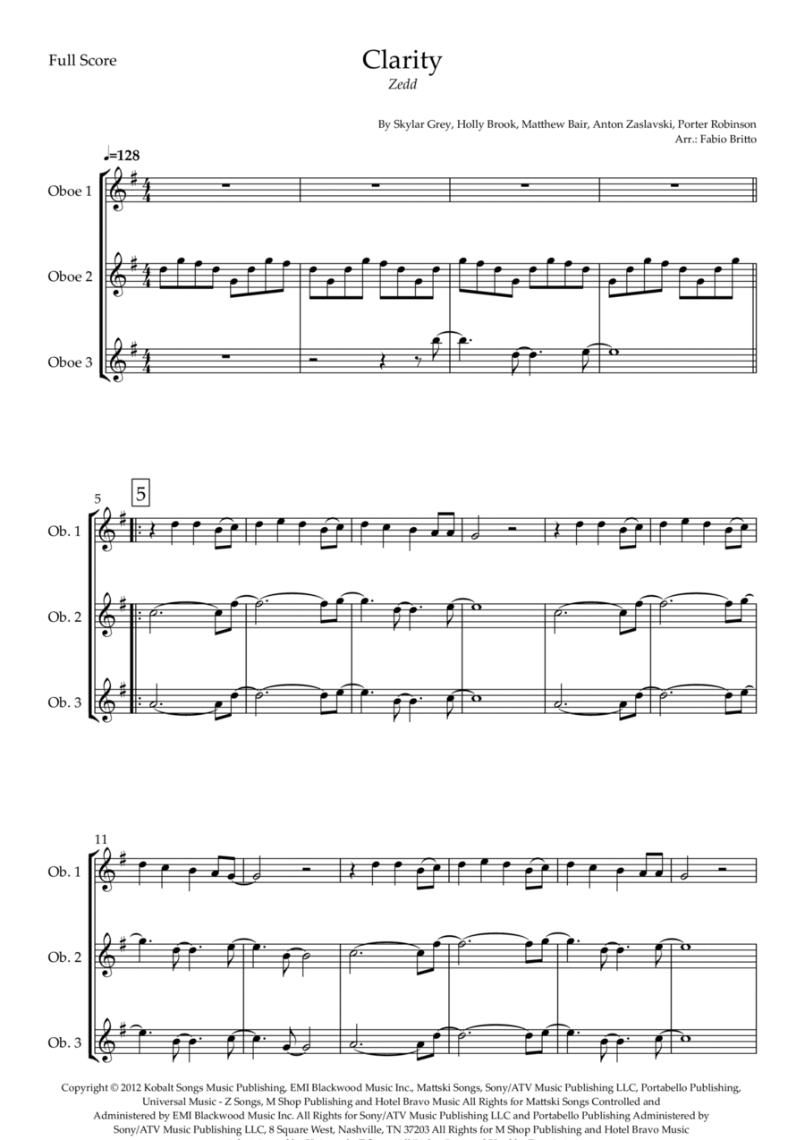 Clarity Woodwind Trio scores gallery preview page 1