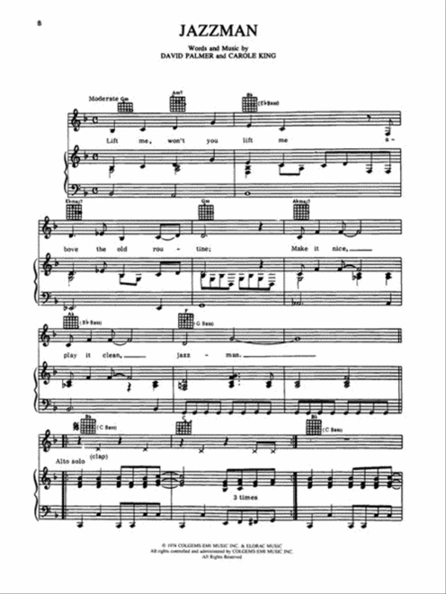 Carole King – Deluxe Anthology Piano, Vocal, Guitar scores gallery preview page 4