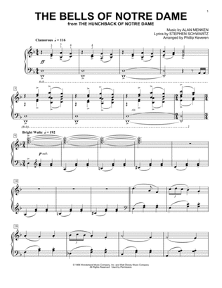 Book cover for The Bells Of Notre Dame [Classical version] (arr. Phillip Keveren)