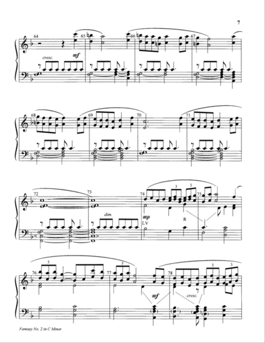 Fantasy No. 2 in C Minor 5-Octaves scores gallery preview page 18