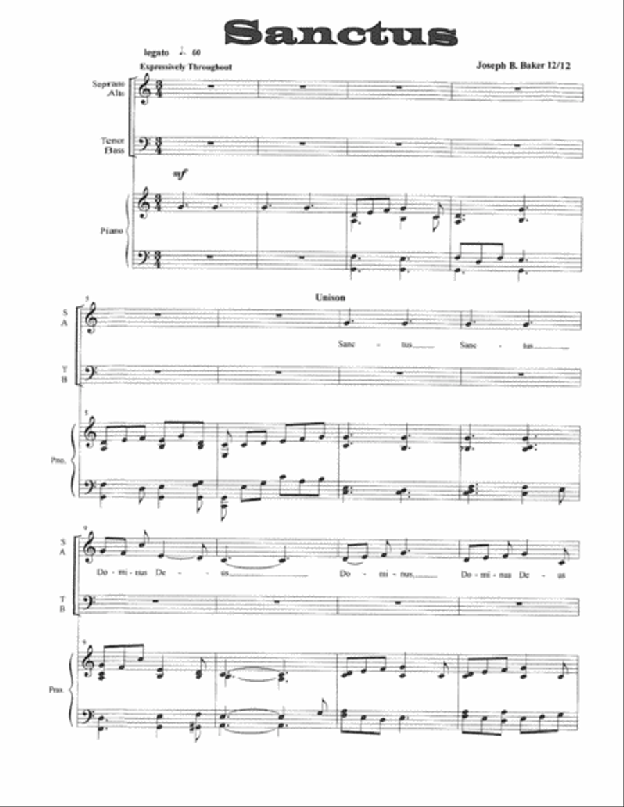 Sanctus 4-Part scores gallery preview page 2