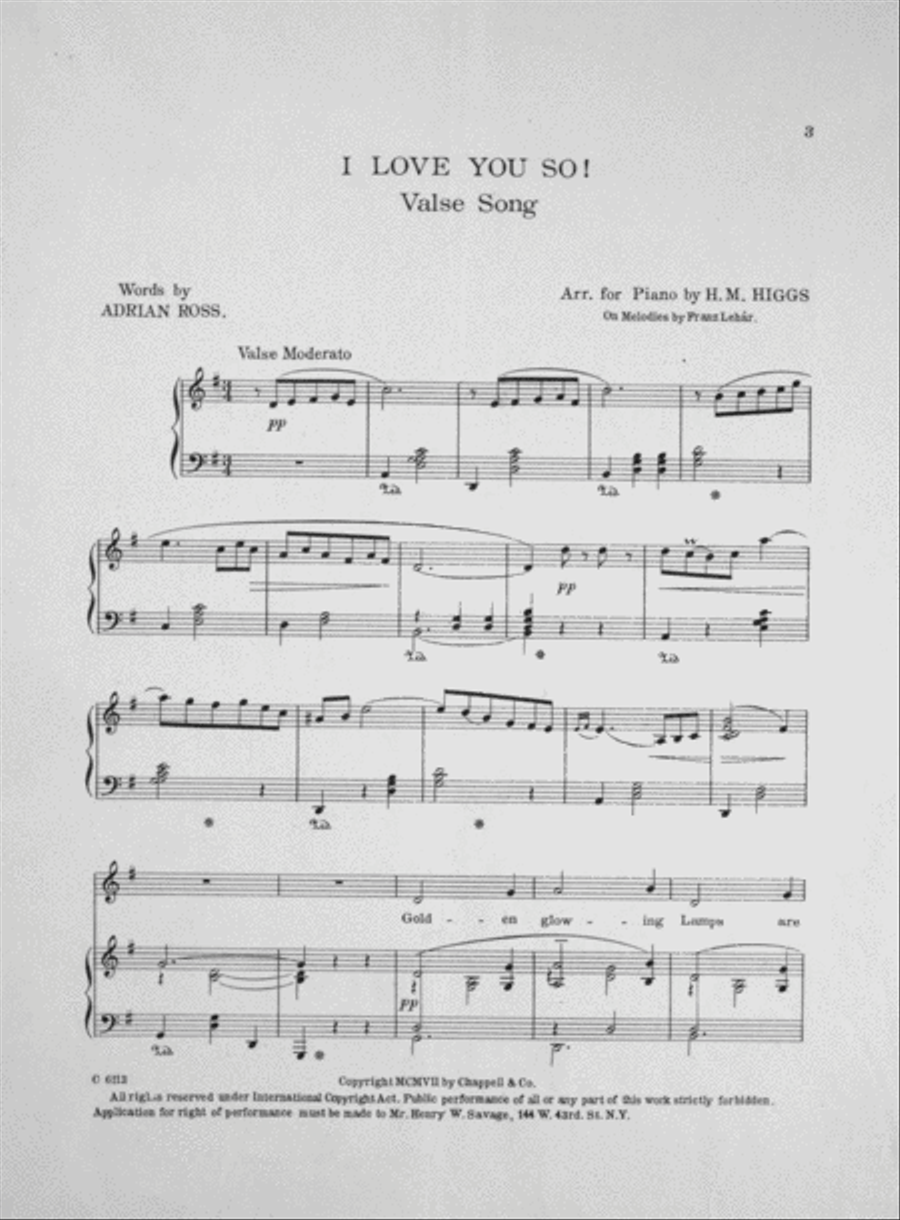 I Love You So (Valse Song) Voice scores gallery preview page 2
