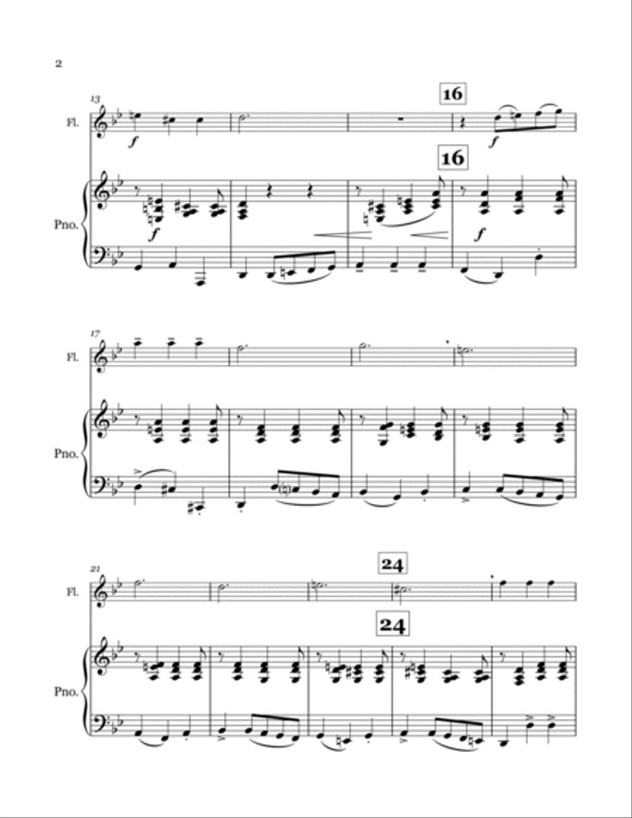 Dance, dance, kind girl Flute Solo scores gallery preview page 2