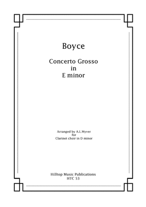 Boyce Concerto Grosso arr. clarinet choir