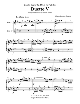 Quantz: Duetto Op. 2 No. 5 for Flute Duo