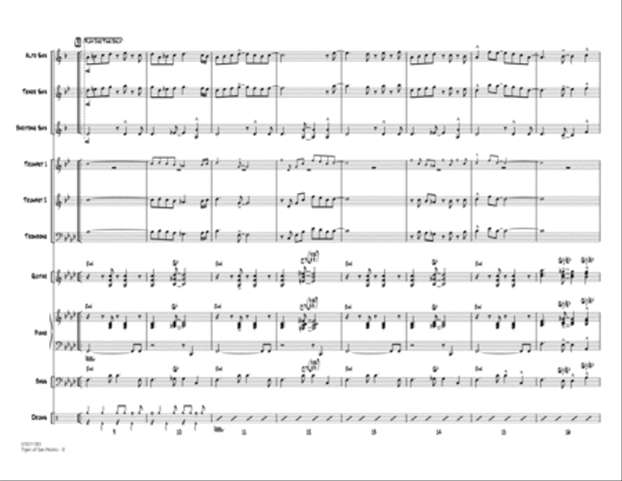 Tiger Of San Pedro - Conductor Score (Full Score) Jazz Ensemble scores gallery preview page 2