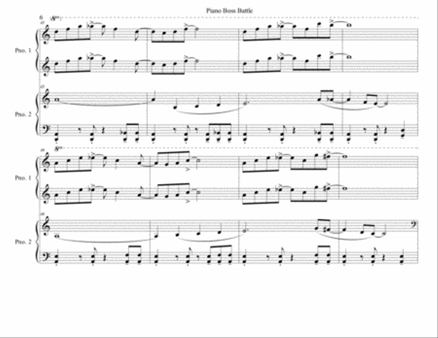 Piano Boss Battle Piano scores gallery preview page 6