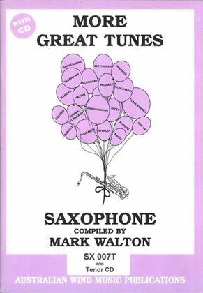 Book cover for More Great Tunes Tenor Sax Book/CD